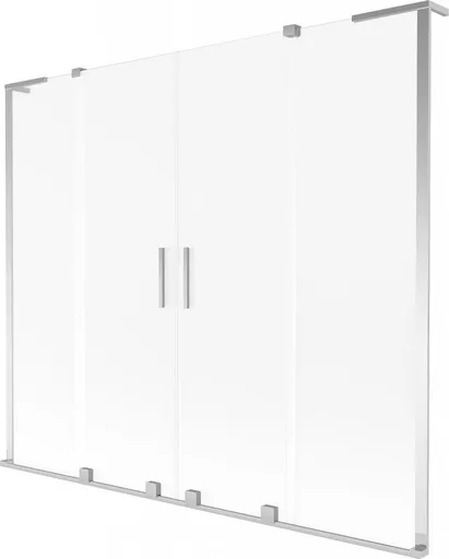 MEXEN/S - Velar L Duo dvojkrídlová posuvná vaňová zástena 170 x 150, dekor, chróm 896-170-003-32-01