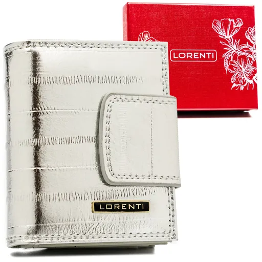 Malá, elegantná kožená dámska peňaženka na patent a kovový uzáver - Lorenti