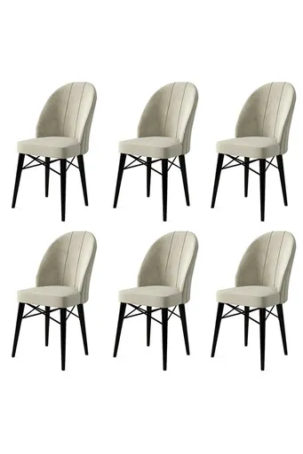Súprava jedálenských stoličiek Ritim Cream, 6 ks