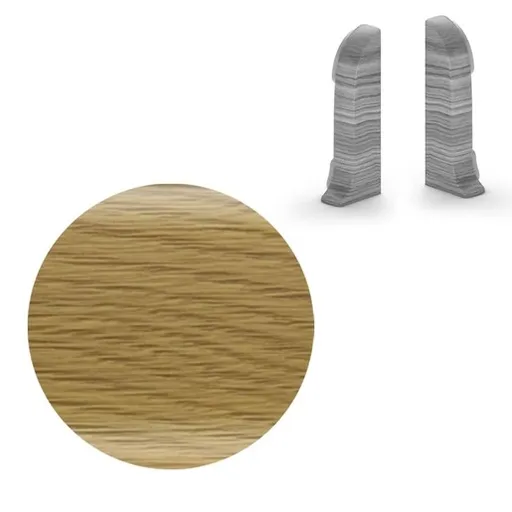 Koncovka k soklu Naturel dub tmavý , PVC dĺžka 0,5 cm, výška hrany 56 mm, NATNGTK08