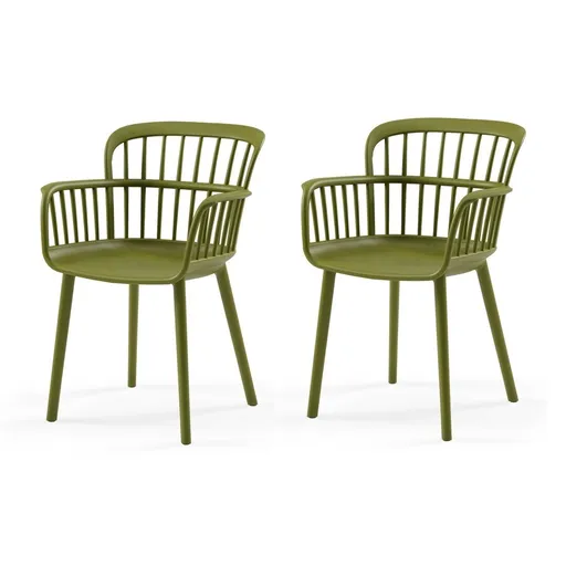 Súprava jedálenských stoličiek Eva Khaki, 2 ks