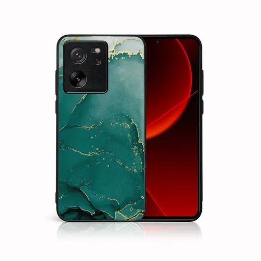 MY ART Ochranný kryt pre Xiaomi 13T/ 13T Pro GREEN MARBLE (145)