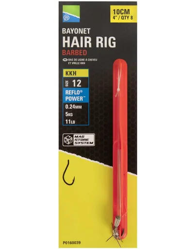 Preston innovations náväzec bayonet hair rigs 10 cm - veľkosť háčika 12