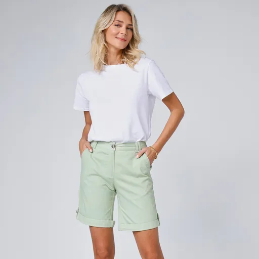 Strečové chino bermudy s nastaviteľnou dĺžkou