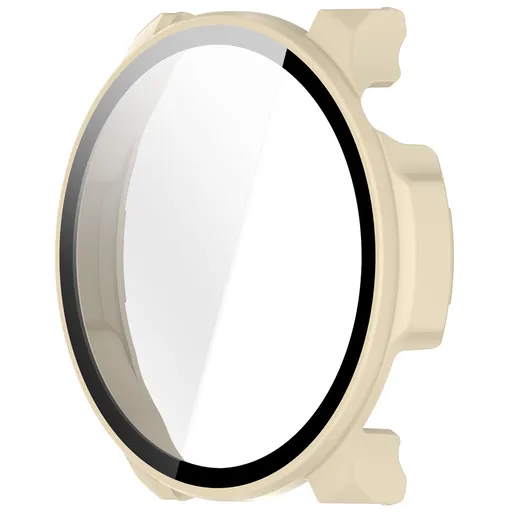 PC FULL COVER Plastový kryt so sklom pre Xiaomi Amazfit Balance 2 IVORY