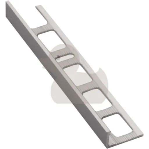 Lišta ukončovací "L" Havos chróm, hliník elox, dĺžka 250 cm, výška hrany 12,5 mm, ALE12250