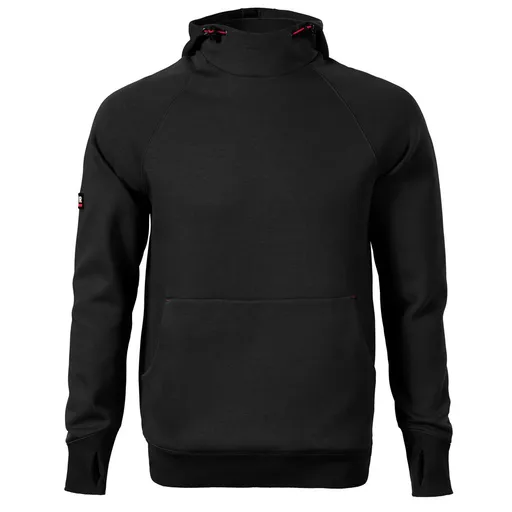 MALFINI Pánska mikina s kapucňou Vertex - Čierna | 4XL