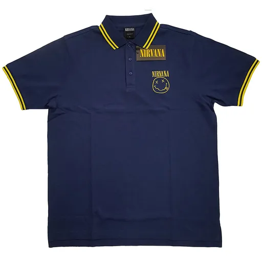 Nirvana tričko Smiley Modrá XL