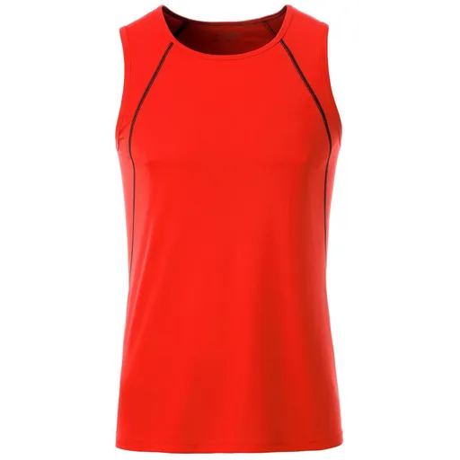 James & Nicholson (Daiber) Pánske funkčné tielko JN494 - Jasnooranžová / čierna | 2XL