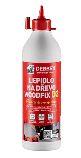 WOODFIX D2 - Lepidlo na drevo biela 250 g
