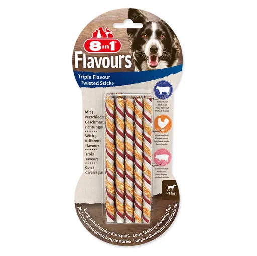 8IN1 Triple Flavour krútená tyčinka 10 kusov