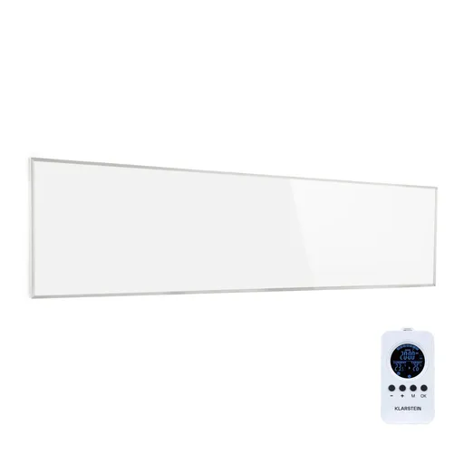 Klarstein Wonderwall Air 36, infračervený ohrievač, 120 x 30 cm, 360 W, nástenná montáž, diaľkový ovládač, biely