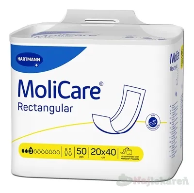MoliCare Rectangular 3 kvapky absorpčné vložky 50 ks