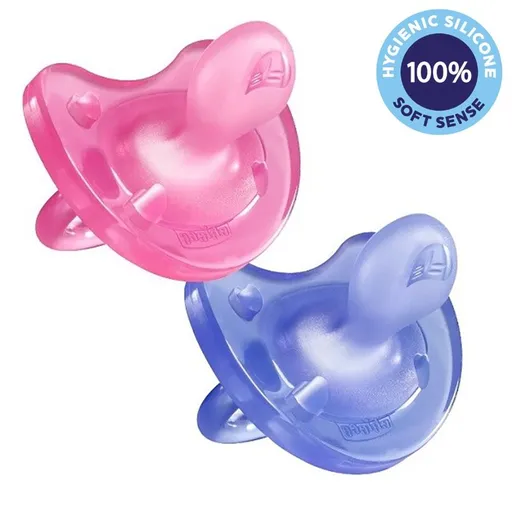 Chicco celo silikon Physio Soft dievča 2 ks V000889