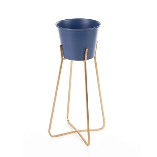 ArtFir Stojan na kvety DONICA | modrý 19 x 34 cm