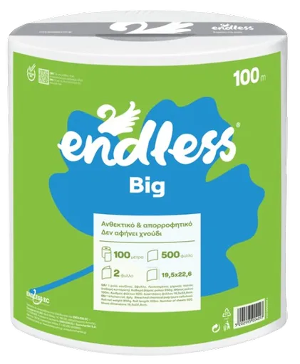 ENDLESS BIG - Kuchynské 2-vrstvové papierové utierky v návine 100 m (500 útržkov)