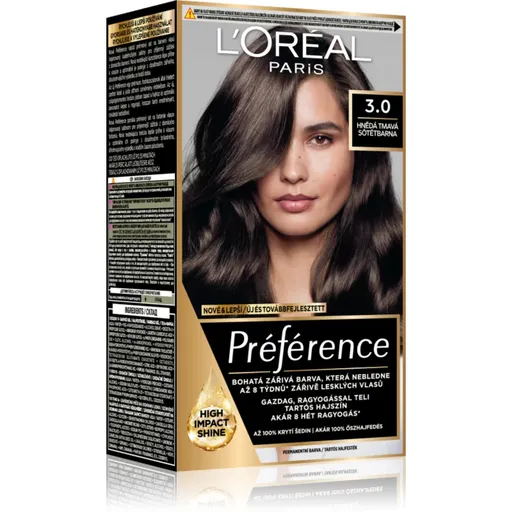 L’Oréal Paris Préférence farba na vlasy odtieň 3.0 Dark Brown 1 ks