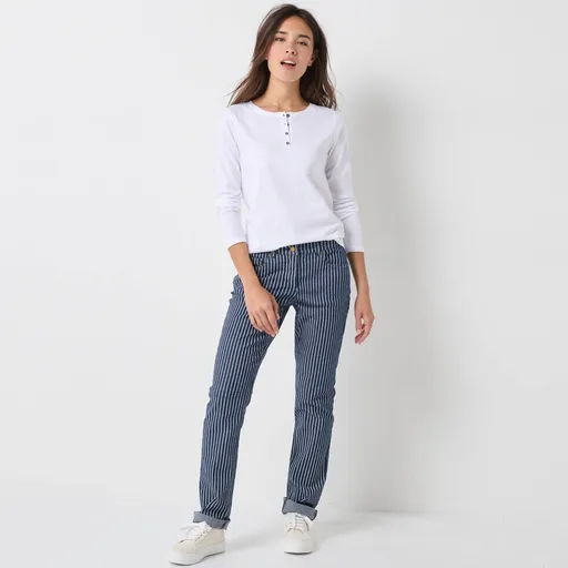 Tričko s tuniským výstrihom a dlhými rukávmi