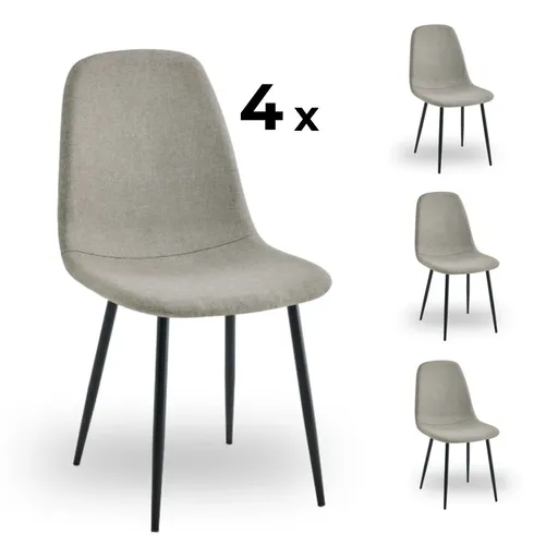 Elvisia Jedálenské stoličky LOVISA | hnedá 4 kusy