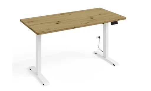 ARTBm Písací stôl BIMOTION | dub artisan 140 x 70 cm Farba: Biele nohy