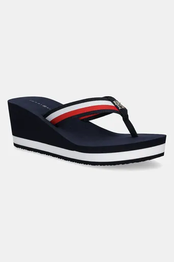 Šľapky Tommy Hilfiger TH CORPORATE WEDGE BEACH SANDAL