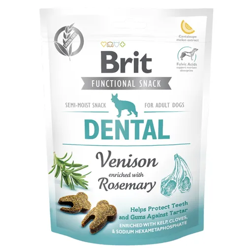 BRIT Care Functional Snack Dental Venison s jeleným mäsom a rozmarínom pre psov 150 g