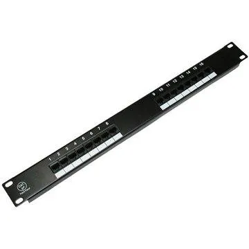 Datacom, 16× RJ45, priamy, CAT5E, UTP, čierny, 1U (3020)