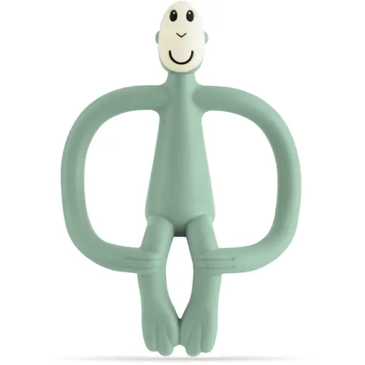 Matchstick Monkey Teething Toy and Gel Applicator hryzadielko s kefkou 2 v 1 Mint Green 1 ks