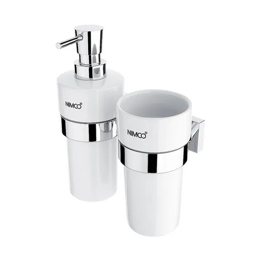 Nimco Keira dávkovač mydla vrátane poháre chróm KE2205831KNT26