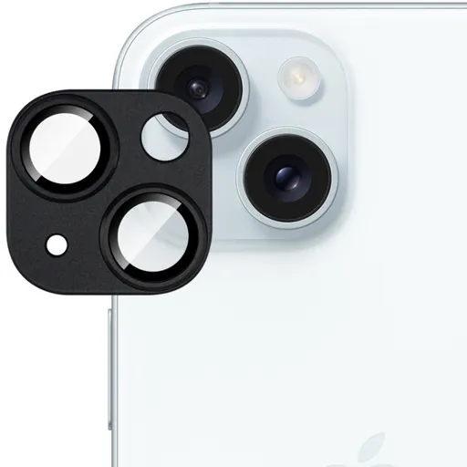 IMAK FULL METAL COVER Sklo pre fotoaparát Apple iPhone 15 / 15 Plus čierne