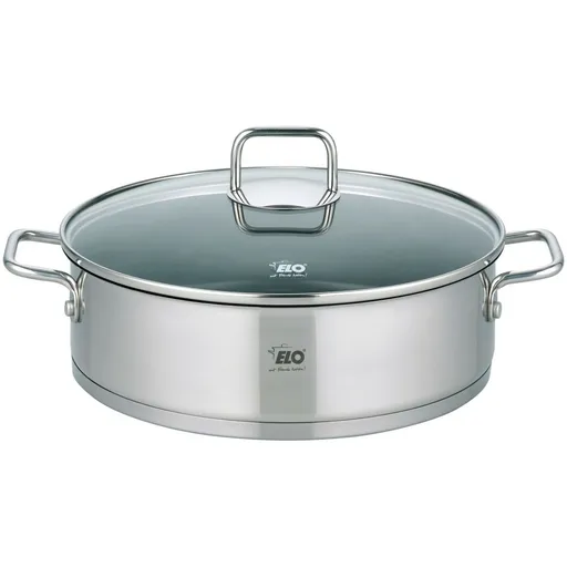 Elo 72438 Nerezová panvica so skleneným poklopomCitrin 28 cm