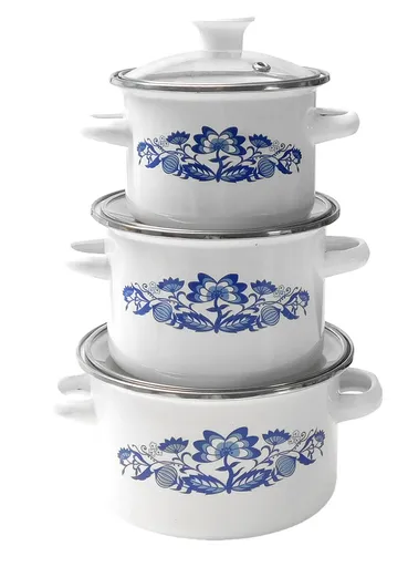 MAKRO - Sada hrncov s pokrievkou 3-dielna 12,14,16cm