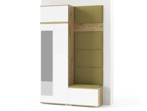 ArtPK Predsieň SEVILLA 2 | dub artisan/biela so zrkadlom Farba: Trinity 27