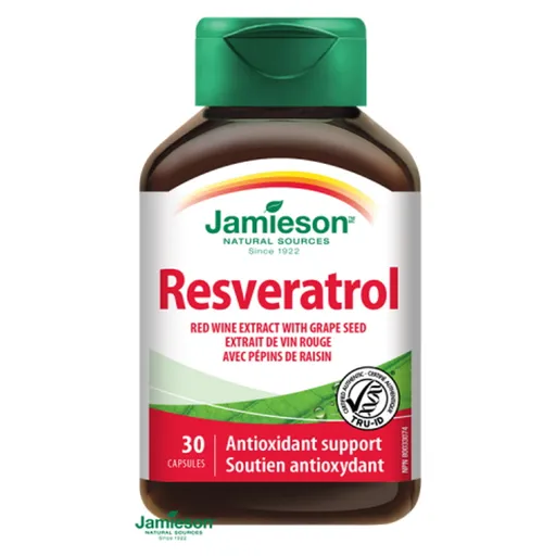 JAMIESON Resveratrol 50 mg extrakt z červeného vína 30 kapsúl