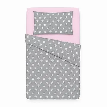 BabyTýpka 3-dielna sada obliečok – Stars Pink (8594201221415)