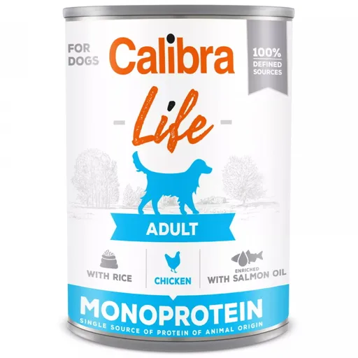 CALIBRA Life konzerva Adult Chicken with rice pre psov 400 g