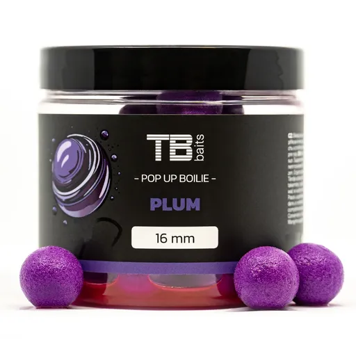 Tb baits plávajúce boilie pop-up plum + nhdc 65 g-16 mm