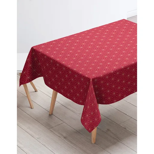 Obrus s metalickými geometrickými vzormi