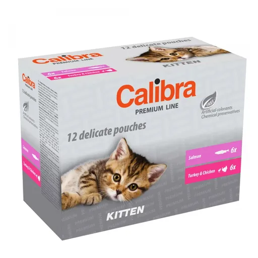 CALIBRA Premium Line Kitten multipack kapsičky pre mačiatka 12 x 100 g