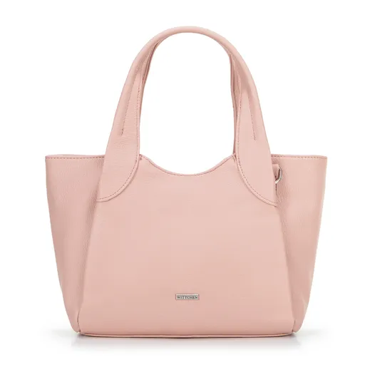 Dámsky malý kabelka z ekokože ružový 100-4Y-438-P