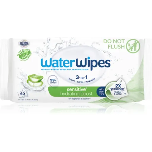 WaterWipes Hydrating Clean osviežujúce vlhčené obrúsky 60 ks