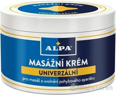 ALPA MASÁŽNY KRÉM Univerzálny, na športové masáže, 250 ml