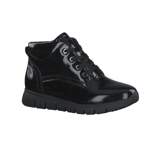 TAMARIS Kožené lakované poltopánky Tamaris