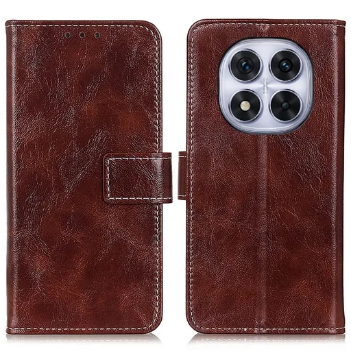 RETRO Peňaženkový obal Xiaomi Redmi Note 14 Pro hnedý