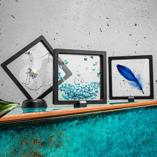 Rámčeky na spomienkové predmety - čierne (3 kusy)