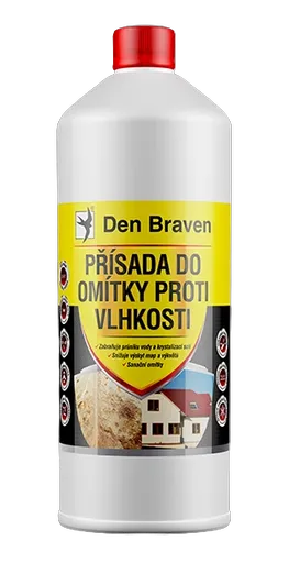 DEN BRAVEN - Prísada do omietky proti vlhkosti 1 l nažltlá