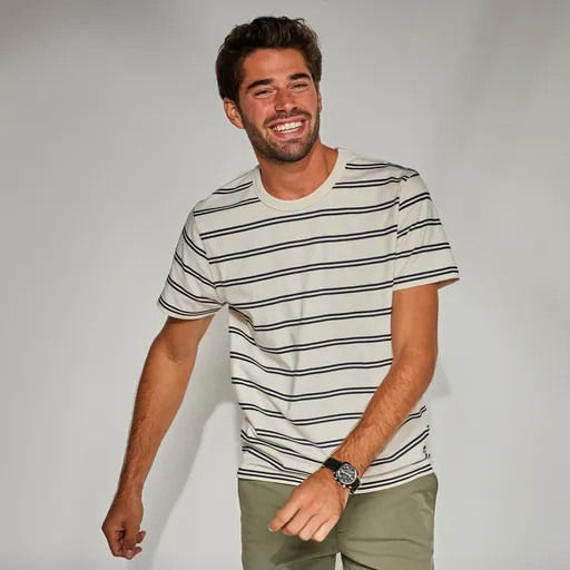 Pruhované tričko s krátkymi rukávmi z bio bavlny