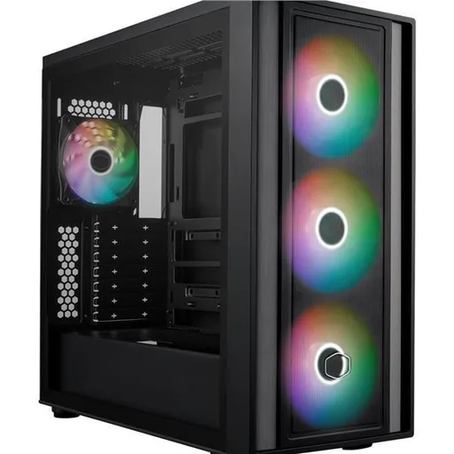 Cooler Master case MasterBox 600, ATX, Priehľadná bočnica, 3x 140mm ARGB Fan, 1x 120mm ARGB Fan, ARGB Hub, Čierna