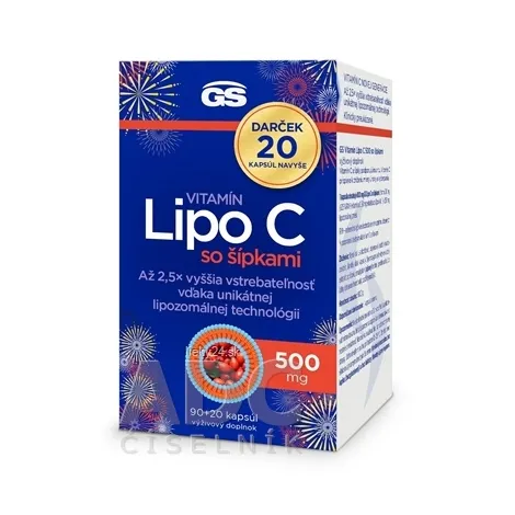 GS Vitamín Lipo C 500 mg so šípkami Darček