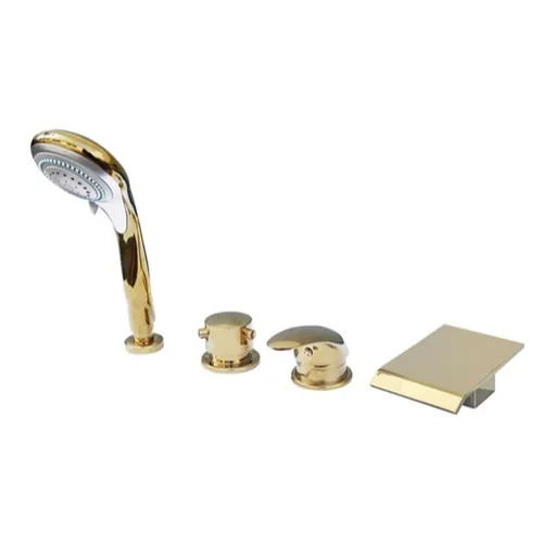 Vaňová batéria RAV Slezák so sprchovacím setom v zlatom prevedení D473.5PZ